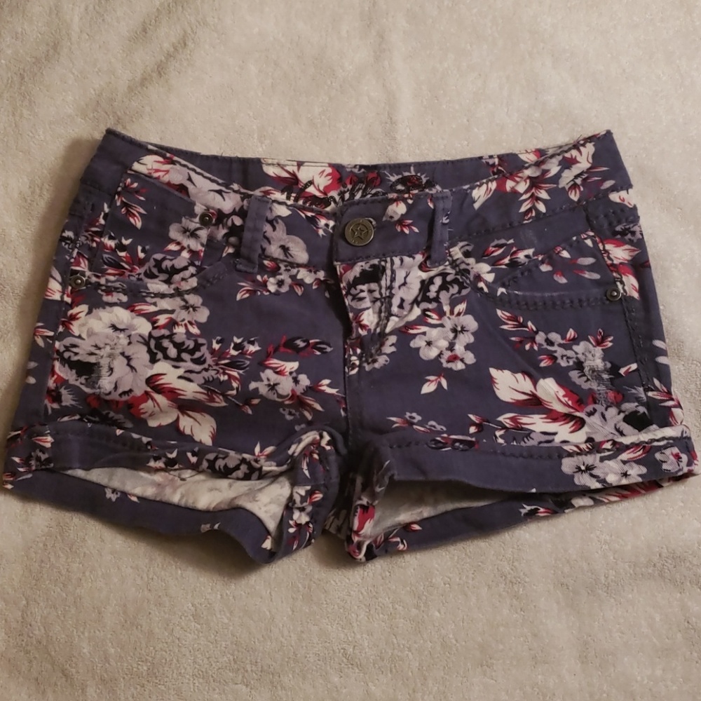 Jean shorts.